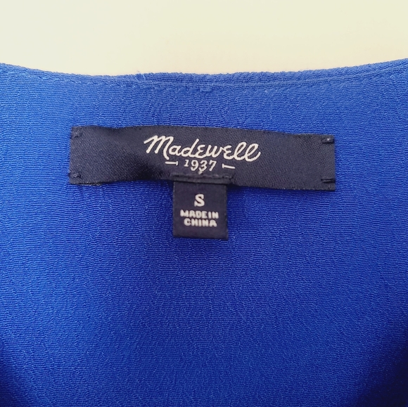 Madewell Vibrant Blue Shift Dress Size Small - Picture 3 of 4